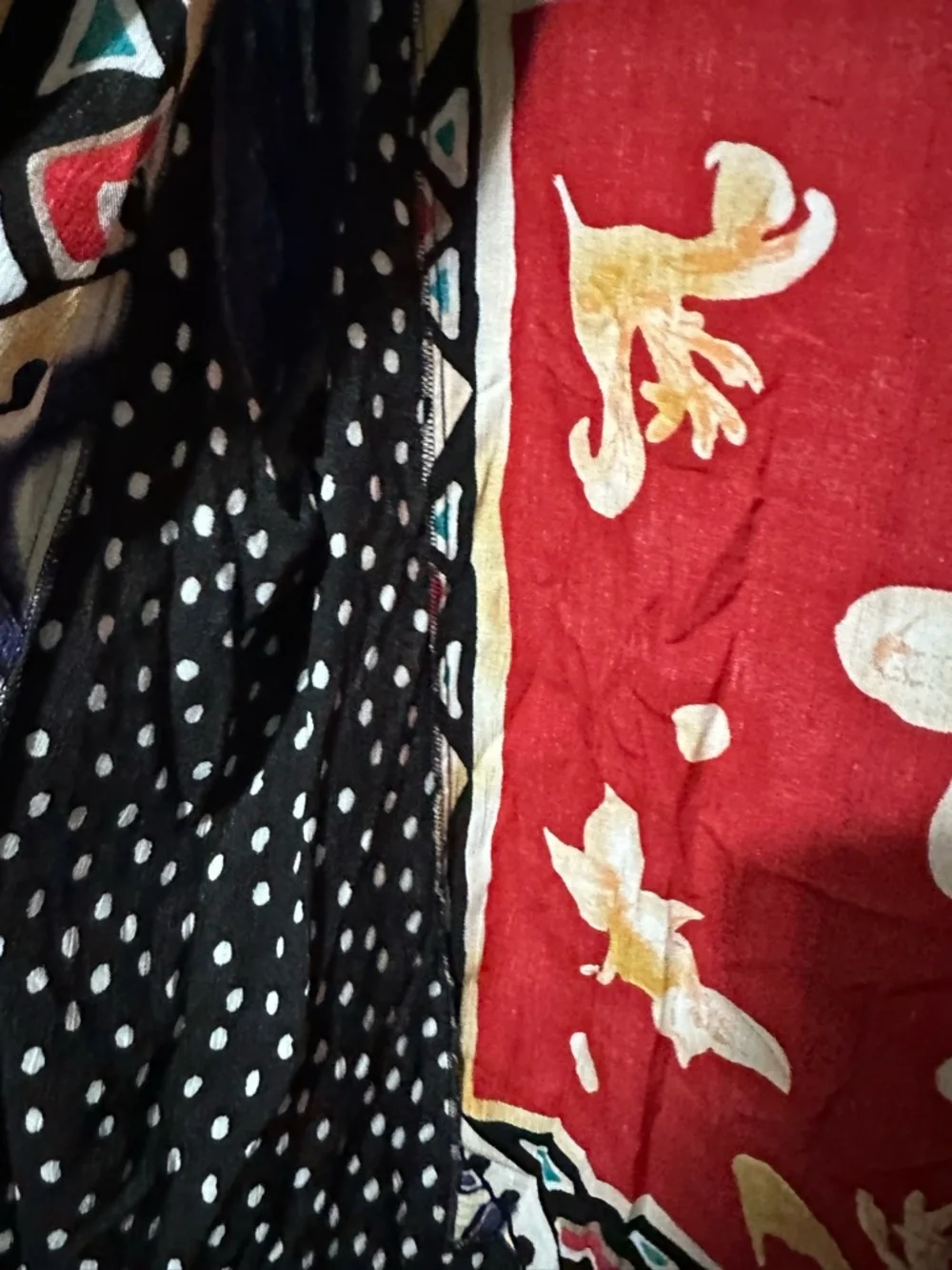 CAROLE LITTLE  Black Polka Dot Artsy Cardigan Kimono Vintage Size 20 - Picture 5 of 8